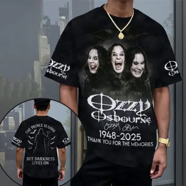 Nouveaux t-shirts imprimés en 3D de style rock classique Ozzy Osbourne pour hommes et femmes