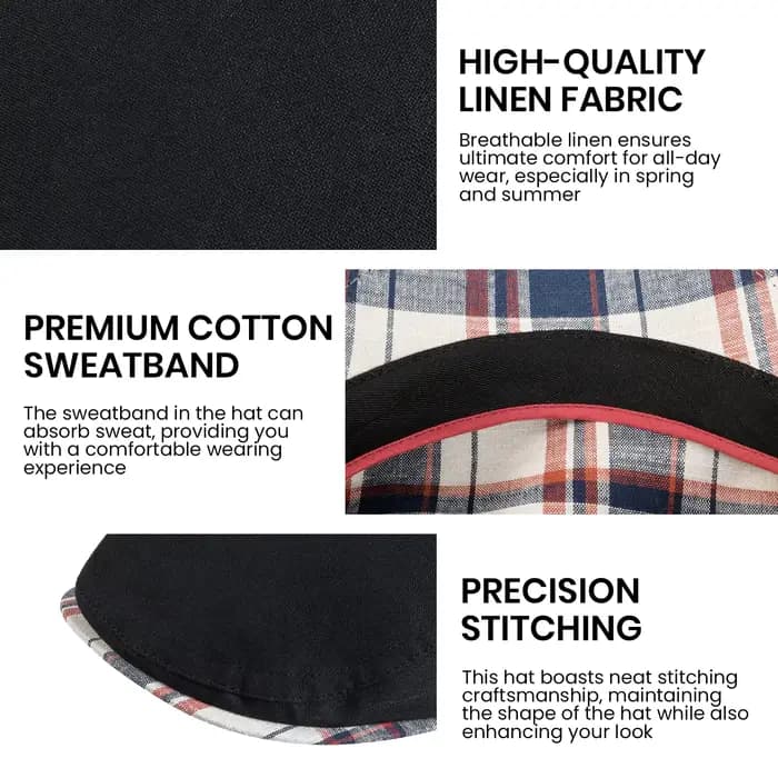 Jangoul hommes casquette plate doux Vintage lin chapeaux décontracté rétro gavroche chapeau béret pour homme conduite