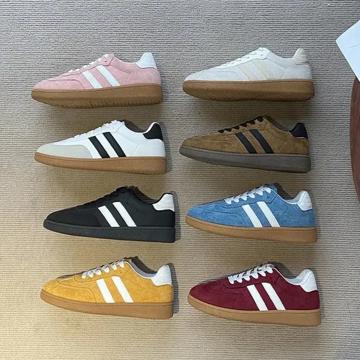 Chaussures de sport Agan rétro 2026 à bout rond en cuir souple