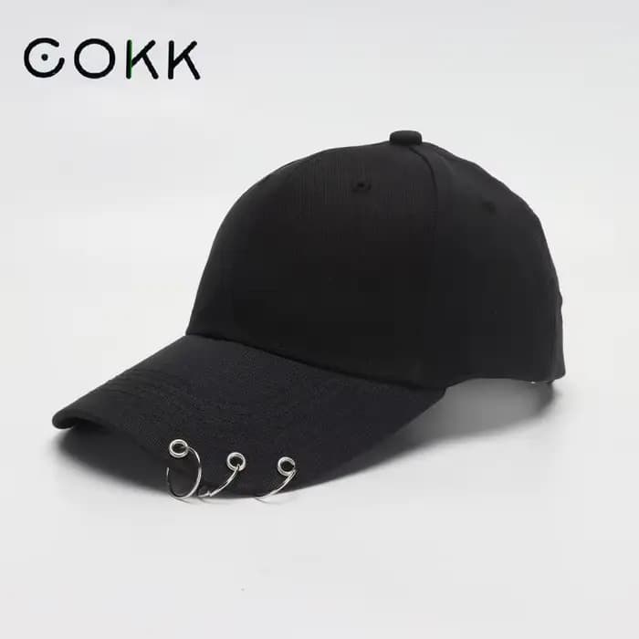 COKK Hip Hop casquette de Baseball femme avec anneau cercle Snapback chapeaux pour hommes femmes unisexe réglable Kpop Style coréen Gorra