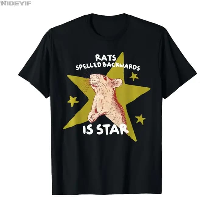 T-shirt pour femme avec motif 'Rats Spelled Backwards Is Star' (Meme Rat)