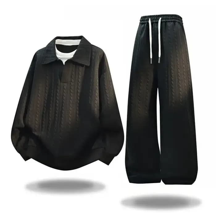 Ensemble de survêtement 2 pièces pour homme, grande taille, coupe ample, avec pantalon de jogging, t