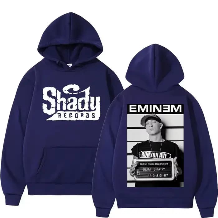 Rared Eminem-Sweat à Capuche Imprimé Double Face pour Homme et Femme