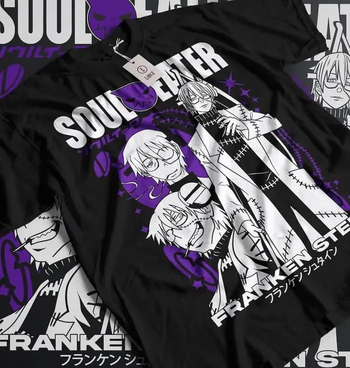 Chemise Mangeur d'Âme Maka Albarn, Vêtements de Dessin Animé, Franken stein