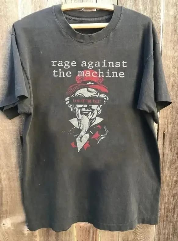 T-shirt en coton anthracite Rage Against The Machine Tour Music