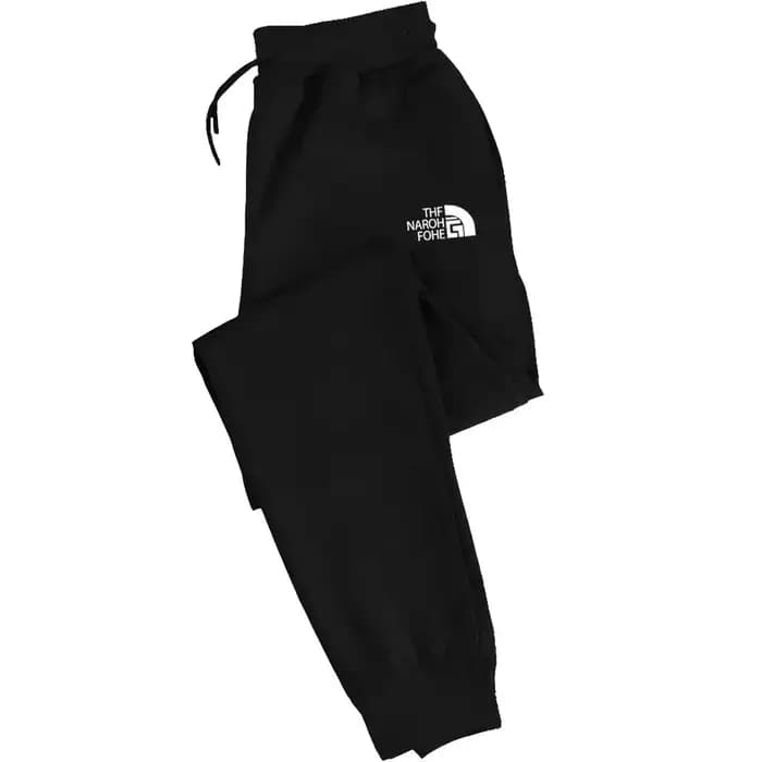 Pantalon de jogging décontracté pour homme avec taille élastique à cordon de serrage et chevilles à revers - 100 %