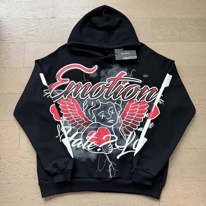 Sweat-shirt à capuche en coton MIXED EMOTION pour homme et femme