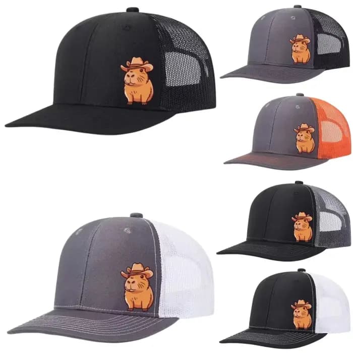 Casquette de baseball ajustable imprimée Capybara