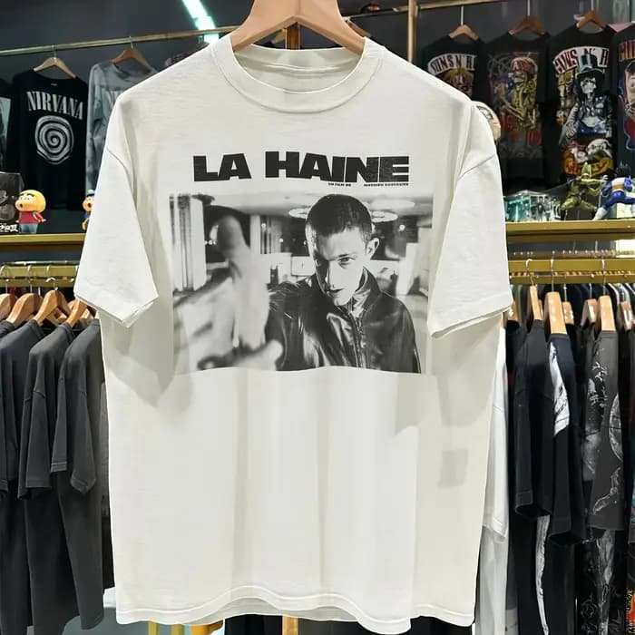 T-shirt à motif de film gangster rétro des années 80 et 90 pour hommes