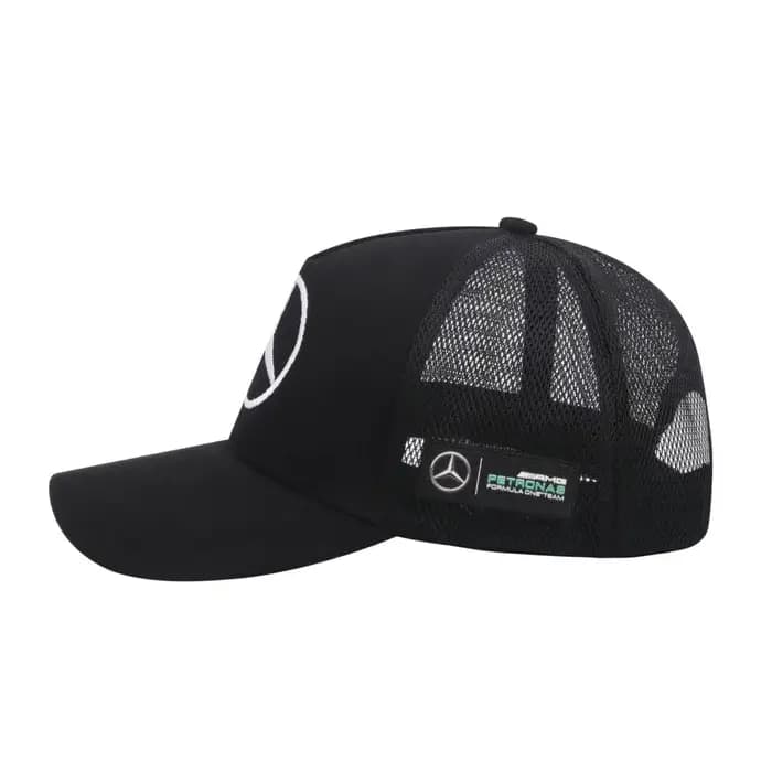 Casquette de baseball réglable en cuir et maille