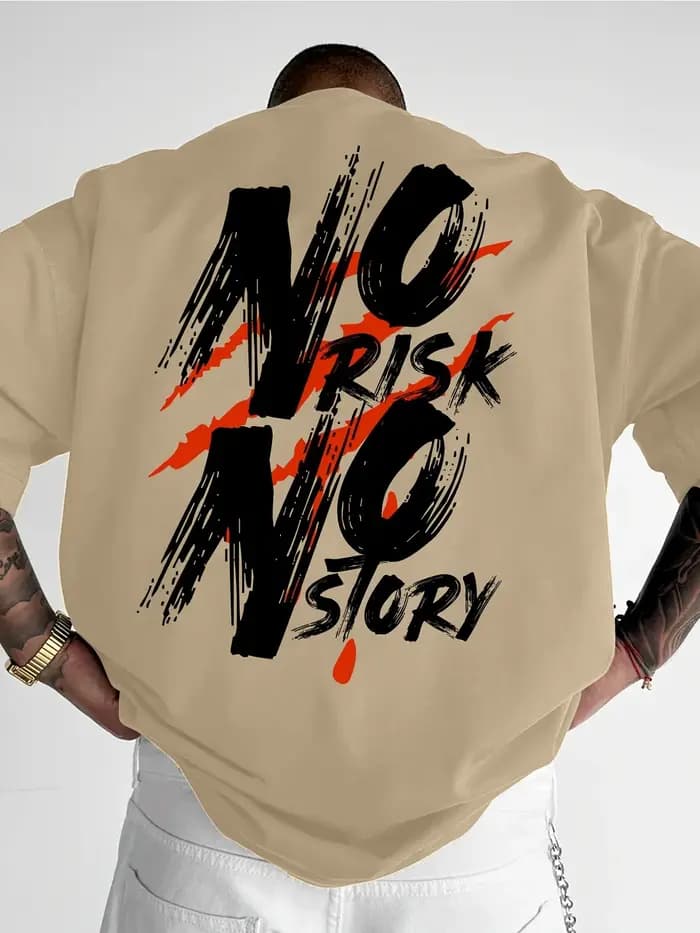 T-shirt à motif Streetwear pour hommes-T-shirt ample et décontracté avec lettres audacieuses imprimées