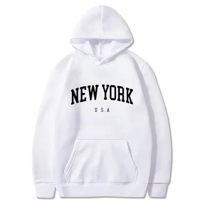 Hommes femmes New York états-unis ville sweats à capuche mode lettre imprimé graphique sweats ample décontracté Harajuku pull à capuche vêtements de sport