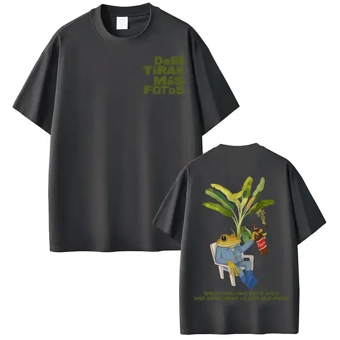 T-shirt Rapper Bad Bunny Debi Tirar Mas Fotos DTMF World Tour T-shirts Homme Femme Mode Vintage Hip