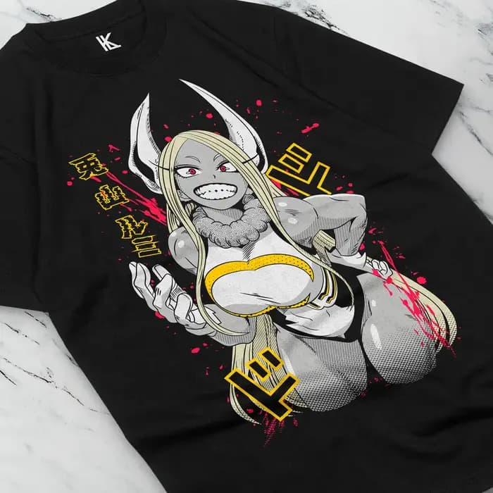 T-Shirt unisexe lapin héros Mirko Rumi Usagiyama Miruko BNHA MHA