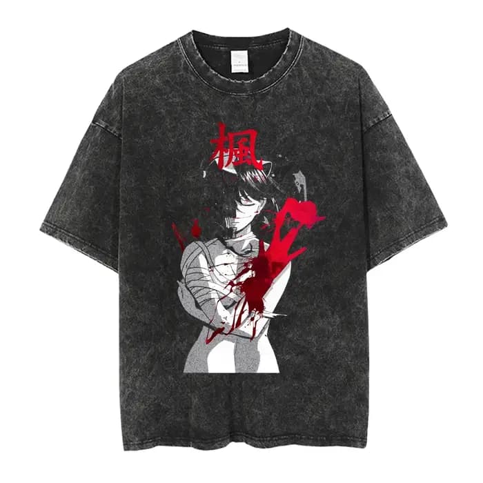 Elfen Lied Lucy Manga T-shirt graphique Vintage lavé surdimensionné T-shirt hommes femmes vêtements