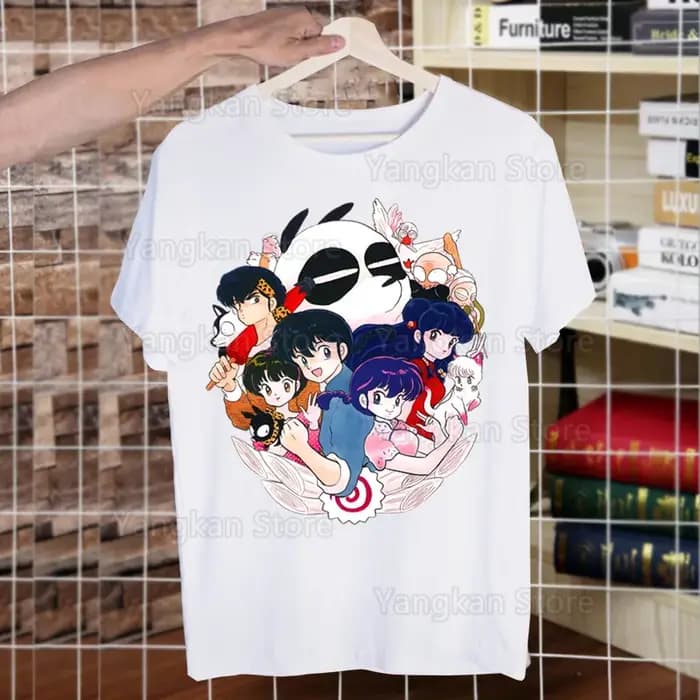 Ranma 12 T-shirts été hommes/femmes Hip Hop drôle impression