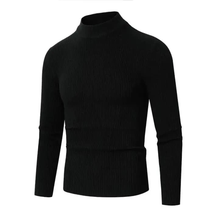Nouveaux hommes mode faux col roulé chandails à manches longues Waem pull