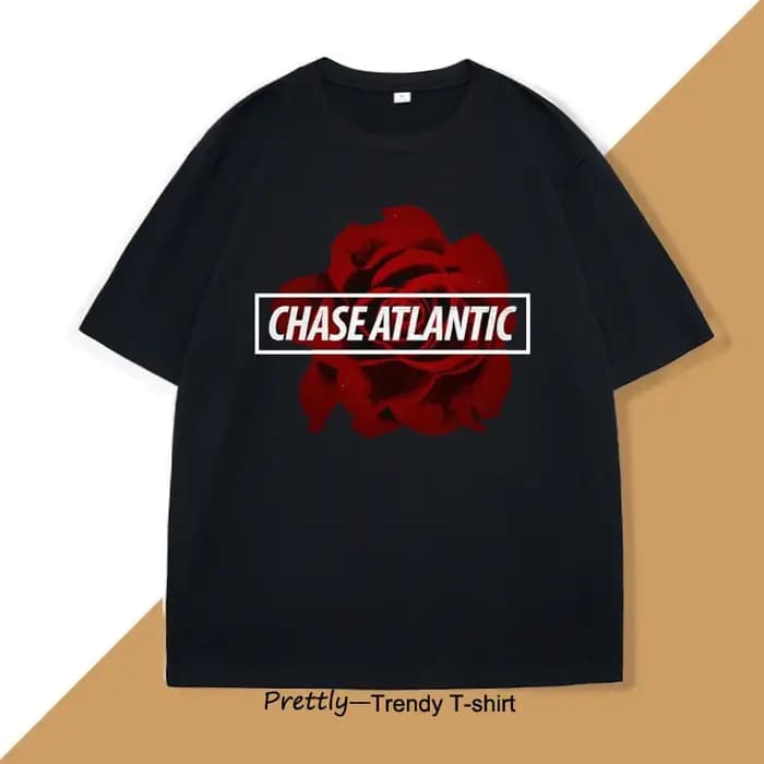 Chase Atlantic Flower T-shirt en coton pour hommes et femmes, T-shirt à manches courtes, Tee Clothes