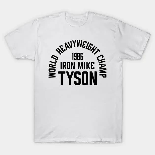Iron Mike Tyson boxe conception personnalisée t-shirt homme monde poids lourd Champ 1986