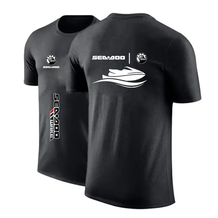 Sea Doo Seadoo Moto T-shirt à manches courtes pour hommes, séchage rapide, décontracté, maigre, vête