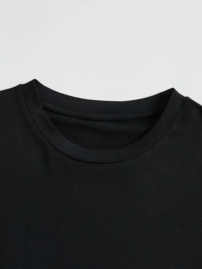 T-shirt manches courtes col rond femme