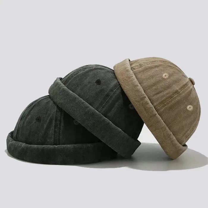 Hommes Denim Hip Hop chapeaux Skullies Casquette été Bonnet chapeau sans bride Docker