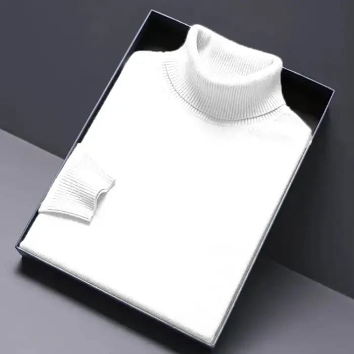 Jeu d'animaux col roulé tricots de luxe hommes pull coupe longue pull chandails couleur unie hommes