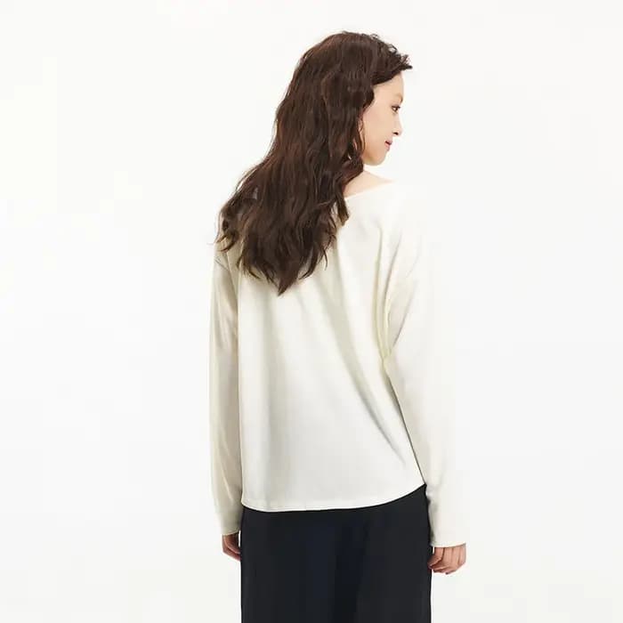 Semir-T-Shirt à Manches sulfet Col en U pour Femme