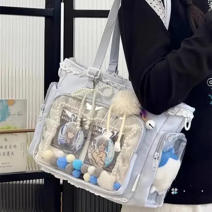 Ballet filles grande capacité Kawaii Itabag japonais Transparent JK épaule sacs à bandoulière cadeau pour amis