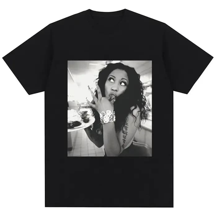 Rap artiste Nicki Minaj imprimé rétro T-shirt foand Hip-hop mode décontracté été