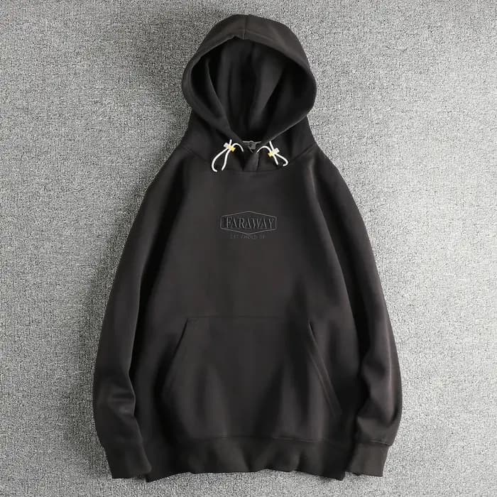 Sweat à capuche en tissu tricoté double face pour hommes, tendance américaine High Street, lettre de littérature tridimensionnelle, sweat à capuche pour couple