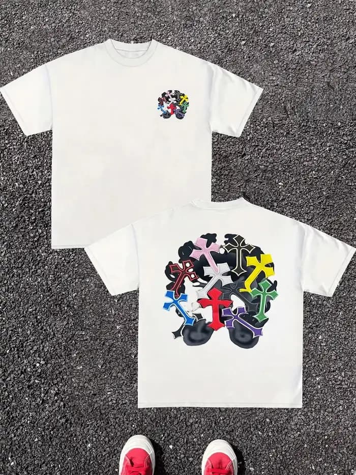 T-shirt unisexe en coton pur style streetwear Harajuku
