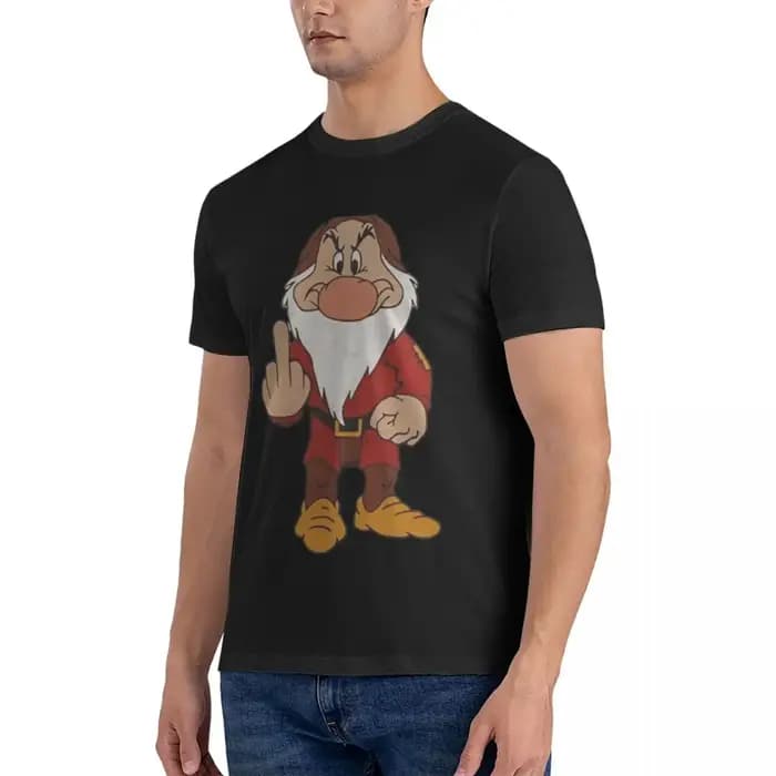 T-shirt nain grincheux pour hommes Économie respirants en coton