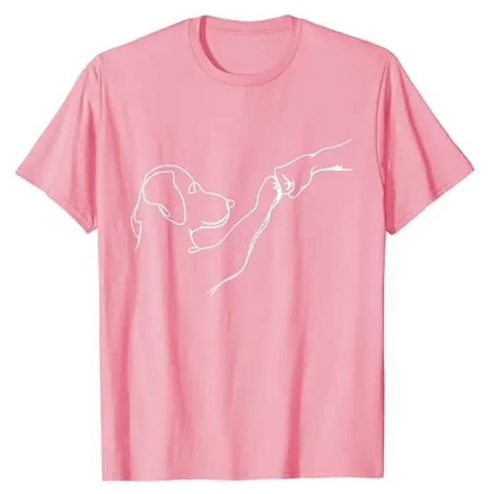 T-shirt graphique Punch Hand Dog and People