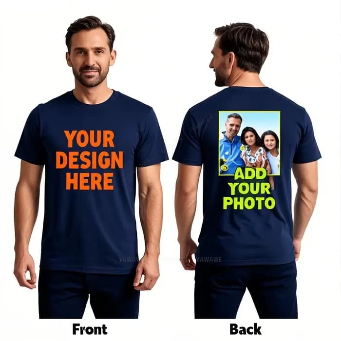 T-shirt personnalisé votre Design ici coton confortable hommes