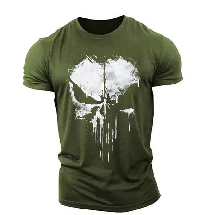 T-shirt Homme Imprimé Crâne 3D Style Streetwear Extensible Léger Respirant Coupe Ample Tendance 2023