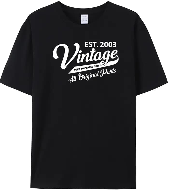 Fabriqué en 2000/2001/2002/2003/2004/2005 petit ami t-shirts Hip Hop cadeau d'anniversaire top t-shirts 100% coton Cool t-shirt