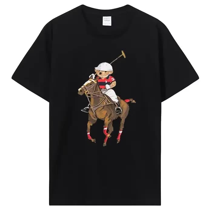 T-shirt unisexe en coton pour hommes, streetwear, décontracté, drôle, golf, ours en peluche, mode, é