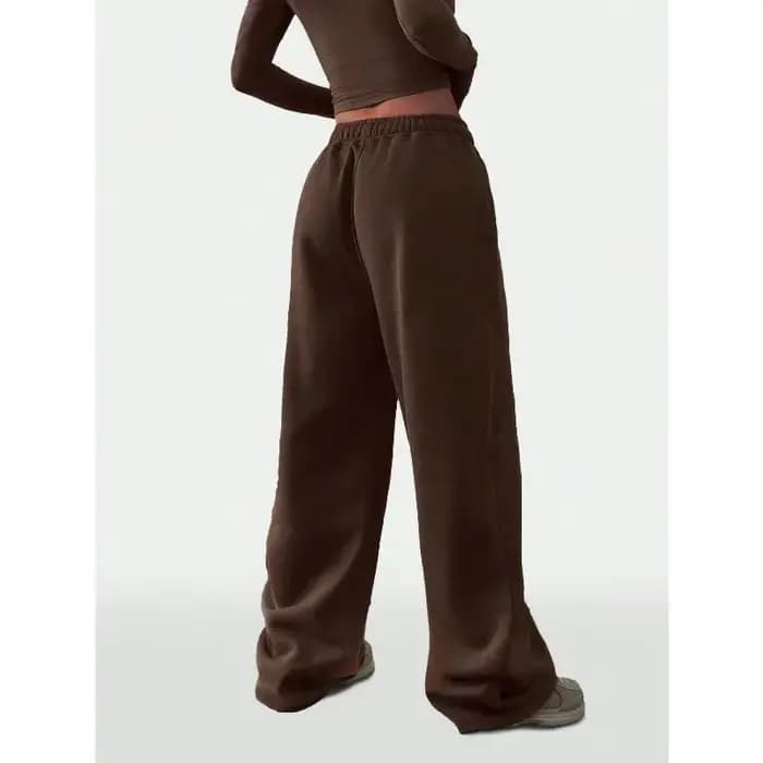 Grande taille nouvelle mode femme Fitness pantalons de survêtement jambe large droite dames décontra