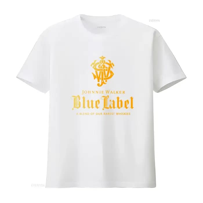 T-shirt unisexe Johnnie Walker Blue Label pour homme et femme avec logo whisky premium