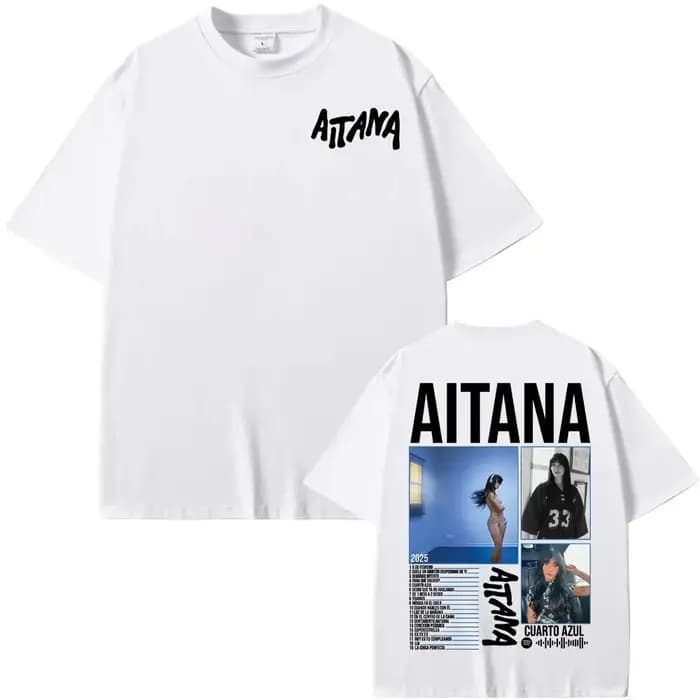 Chanteur Aitana Cuarto Azul Tour graphique t-shirts hommes femmes mode esthétique à manches courtes