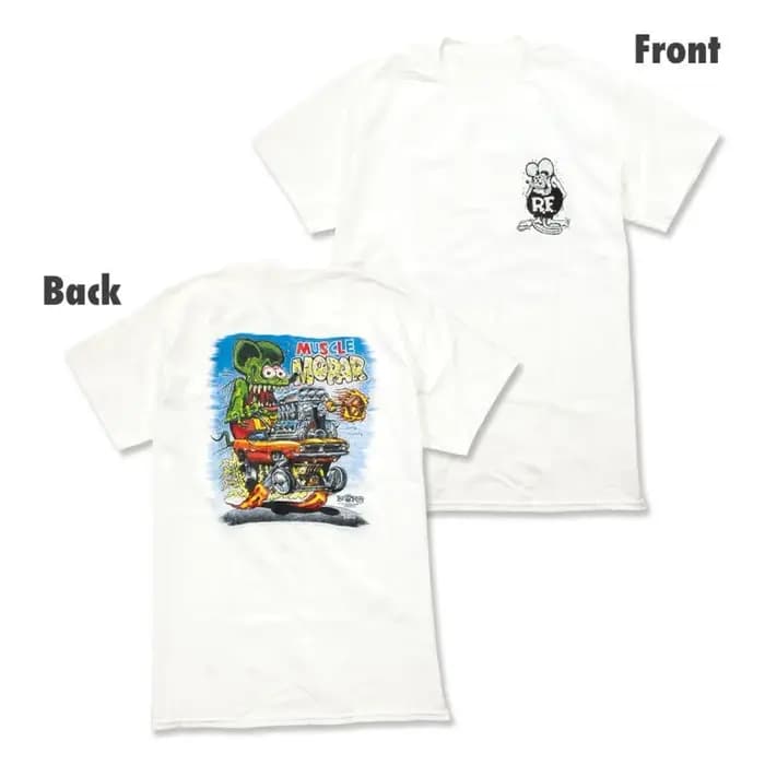 T-shirt en coton à motif graphique 2026 Motorcycle Rat Monster Vintage Modified Car Culture pour Hommes et Femmes