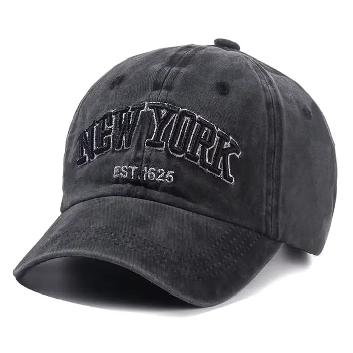 Casquette en coton délavé New York 2025 pour hommes et femmes, casquettes snapback, casquettes de ba