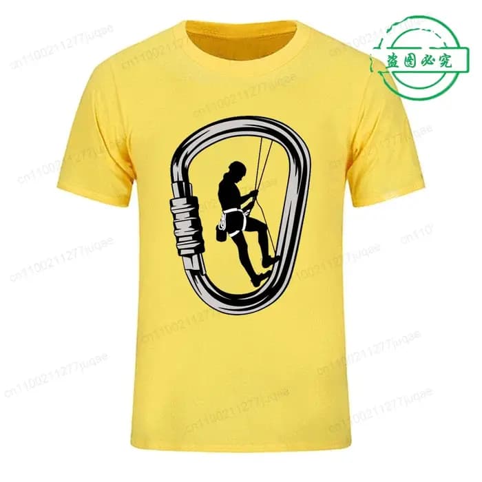 Homme T-Shirt marque de mode vêtements t-shirts amples escalade mousqueton Design minimaliste T-Shir