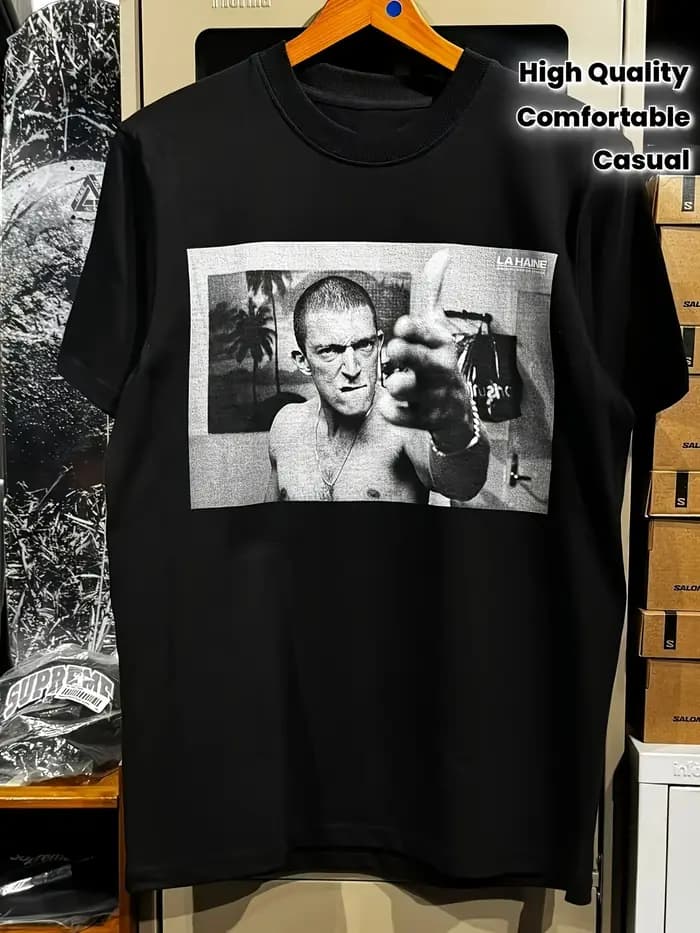 T-shirt graphique punk LA Haine Talk To Me pour homme