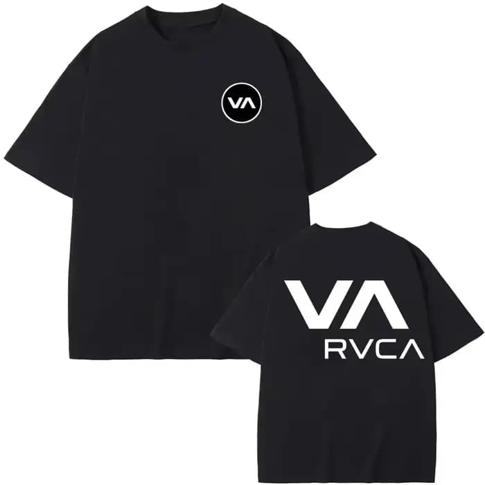 T-shirt RVCA noir en coton pour l'été