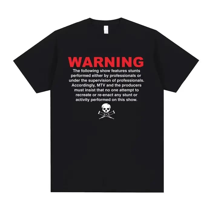 T-shirt graphique Jackass Skeleton Crutches pour hommes et femmes