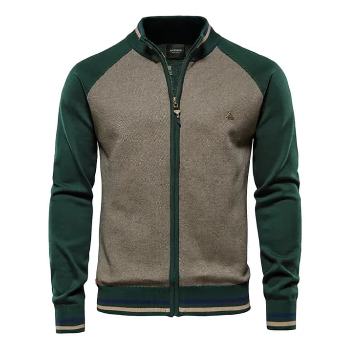 AIOPESON épissé Cardigan hommes Streetwear décontracté haute qualité coton pull hommes hiver marque
