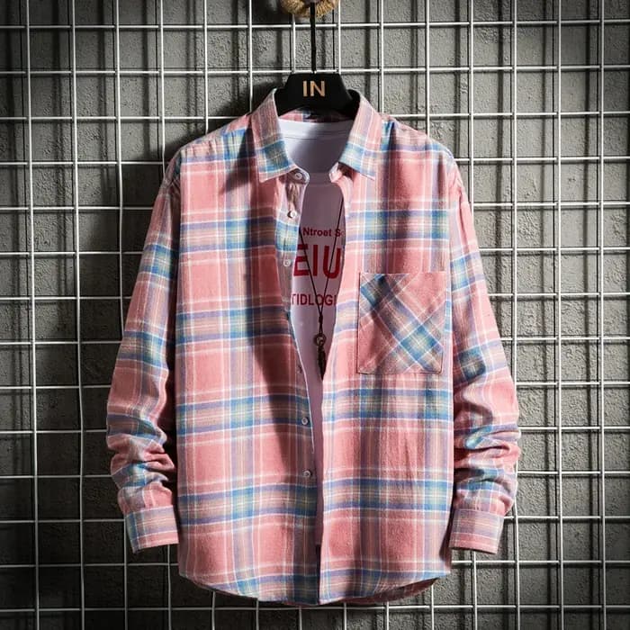 Chemise en coton à manches longues pour homme