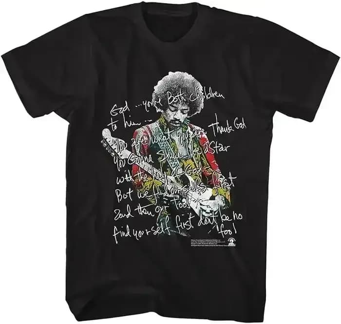 T-shirt Jimi Hendrix, musicien rock, vintage, imprimé, en coton, décontracté, ample, unisexe, cadeau